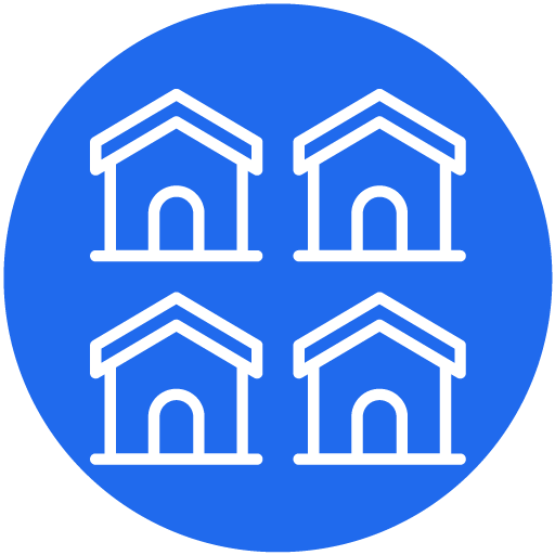 Blue Apartment Icon