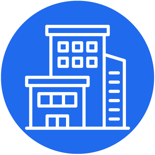 Blue Commercial Property Icon